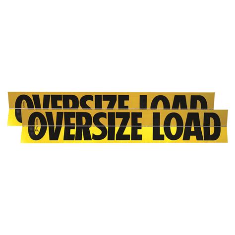 hinged aluminum oversize load signs.